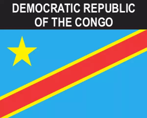 Flaggenaufkleber Demokratische Republik Kongo