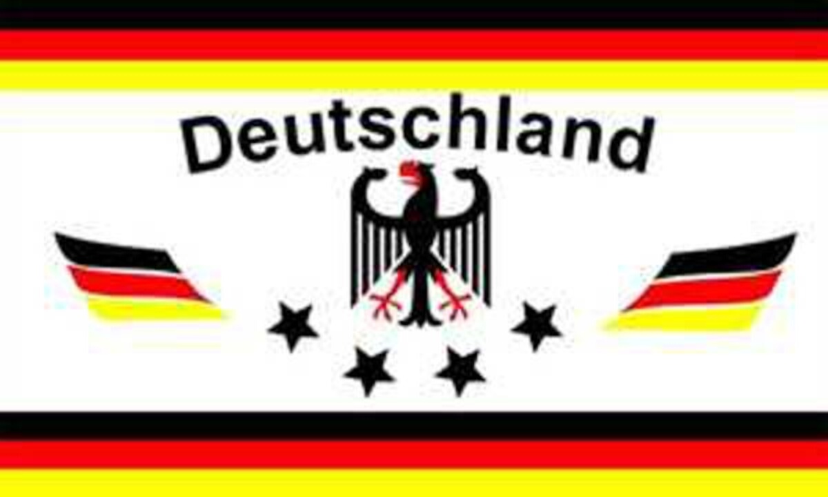 Flagge Deutschland mit 4 Sternen
