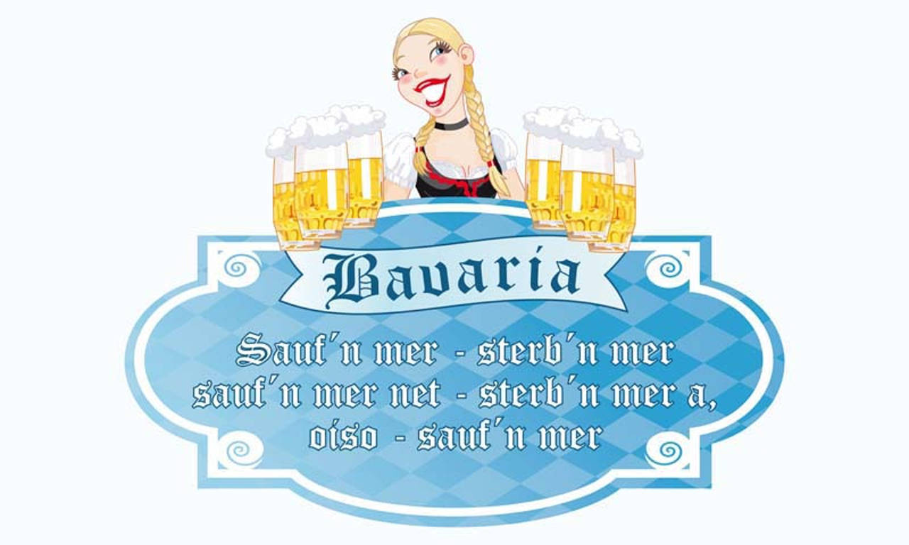 Flagge Bier Bavaria Trinkspruch 80 g/m²