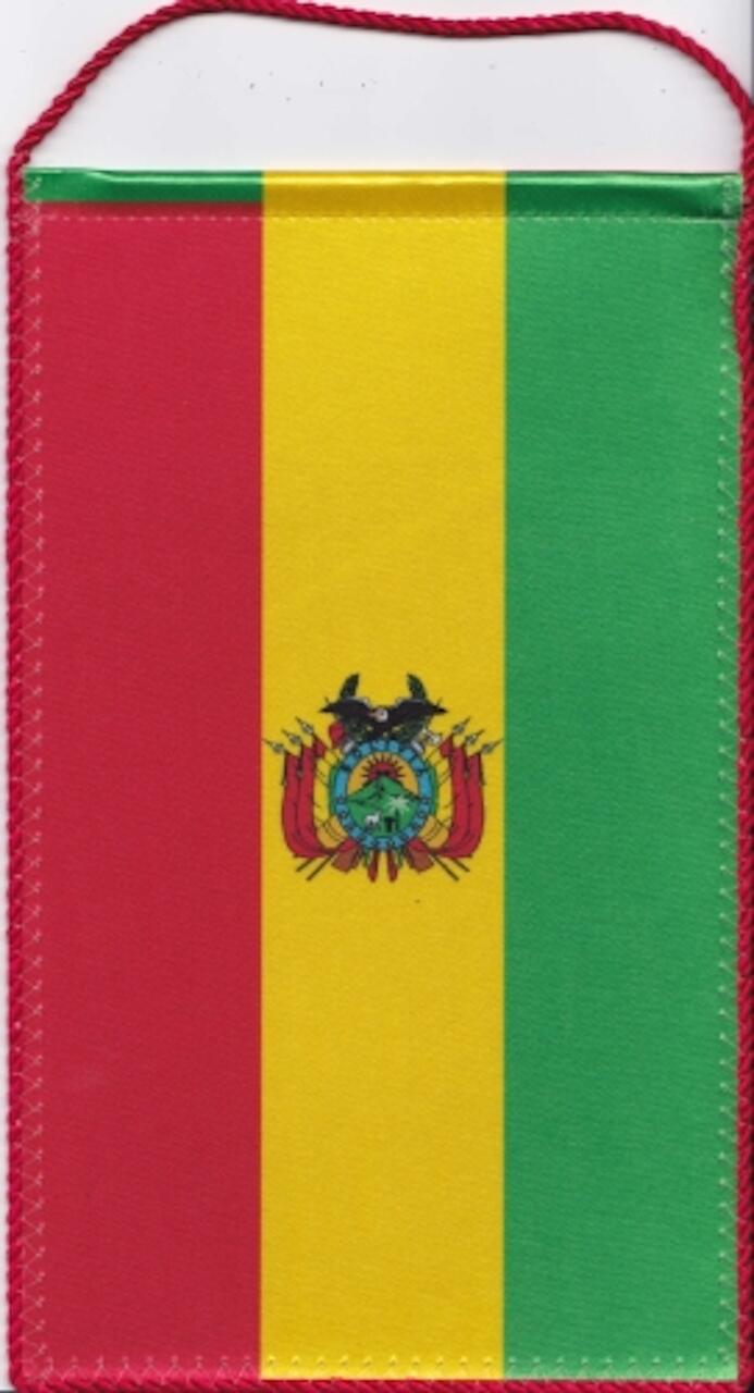 Tischbanner Bolivien mit Wappen Foto