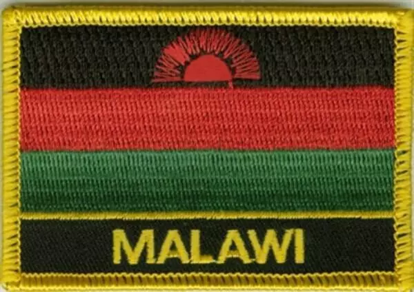 Flaggenaufnäher Malawi mit Schrift