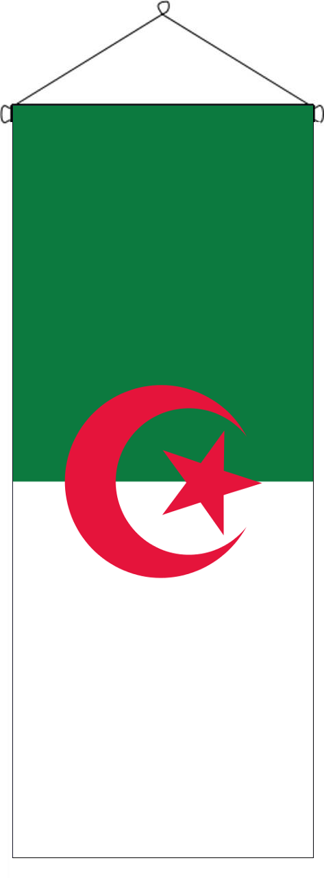 Flaggenbanner Algerien 120 g/m² Hochformat
