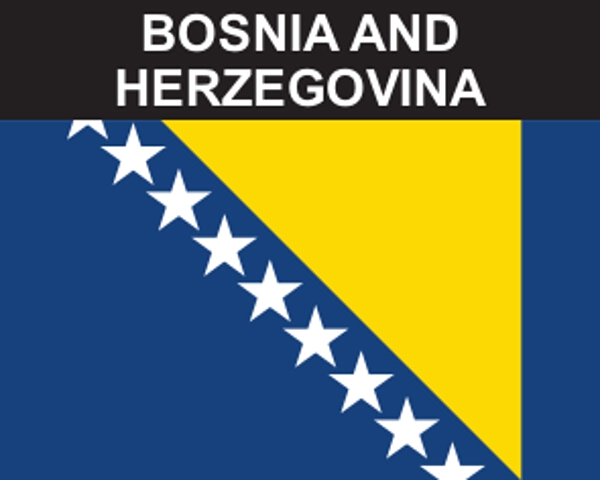 Flaggenaufkleber Bosnien-Herzegowina