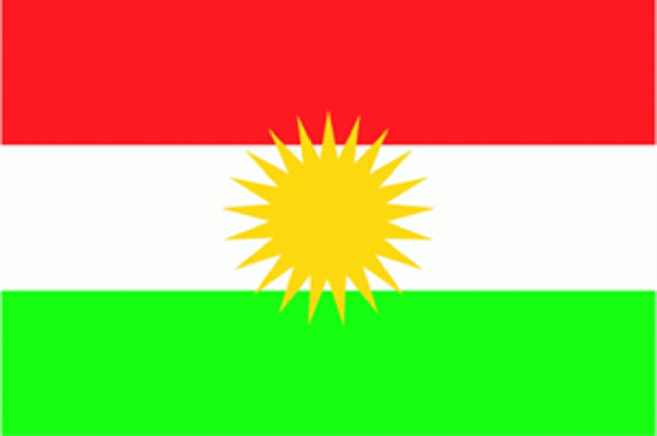 Fahnen Flagge Flaggenkette Kurdistan 6 Meter Lang 