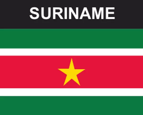 Flaggenaufkleber Surinam
