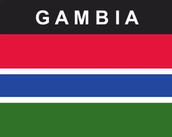 Flaggenaufkleber Gambia