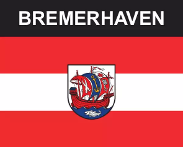 Flaggenaufkleber Bremerhaven