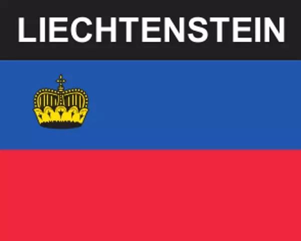 Flaggenaufkleber Liechtenstein