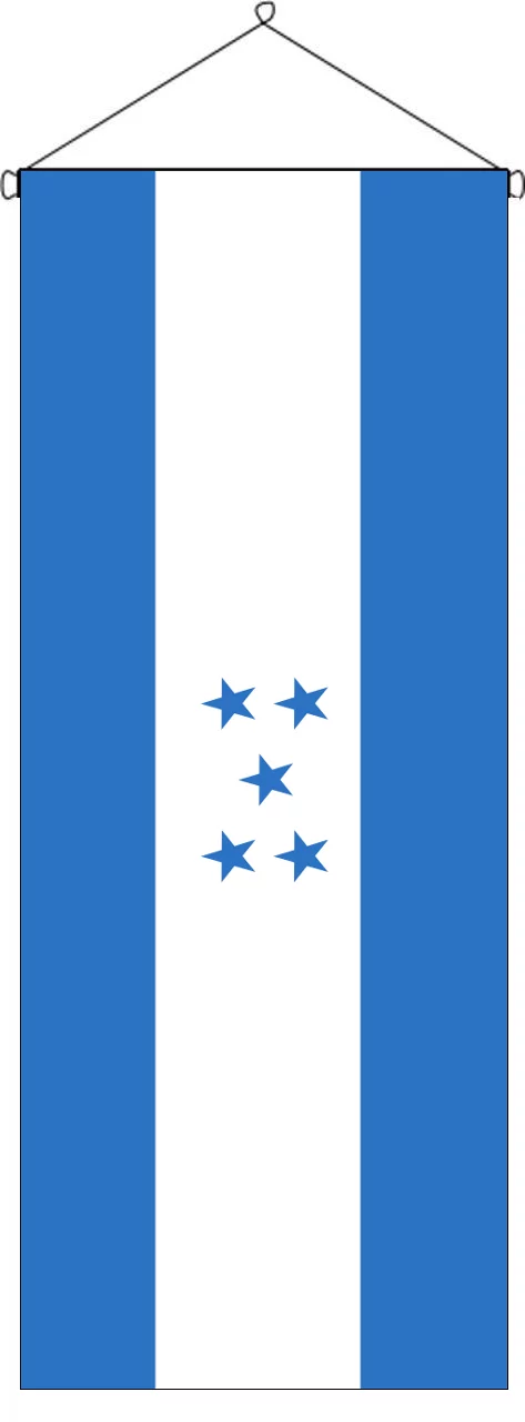 Flaggenbanner Honduras mit Wappen
