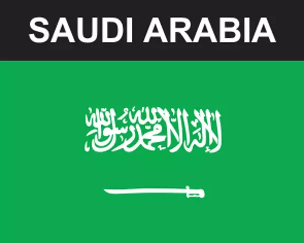 Flaggenaufkleber Saudi-Arabien