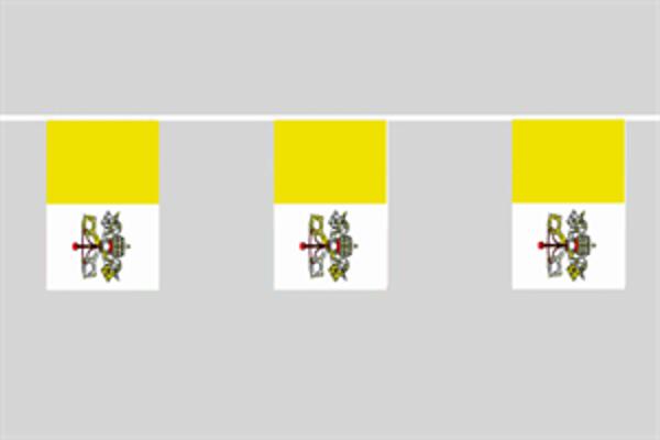 Flaggenkette Vatikan 6 m 8 Flaggen