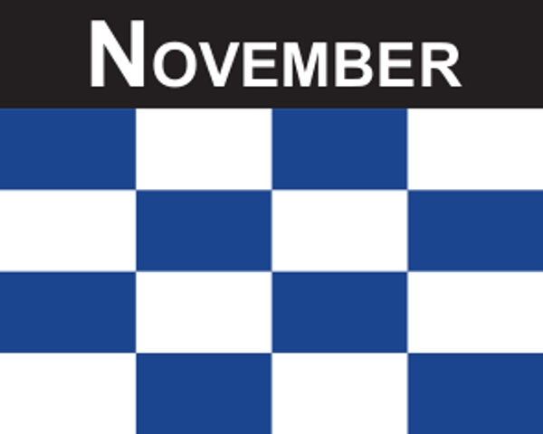 Flaggenaufkleber November