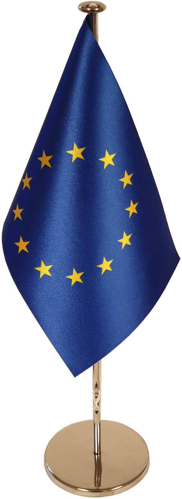 Tischflaggenständer Chrom komplett mit Tischflagge Europa