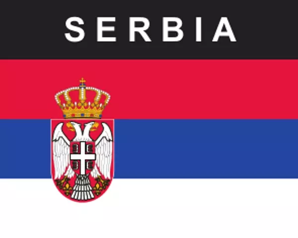Flaggenaufkleber Serbien