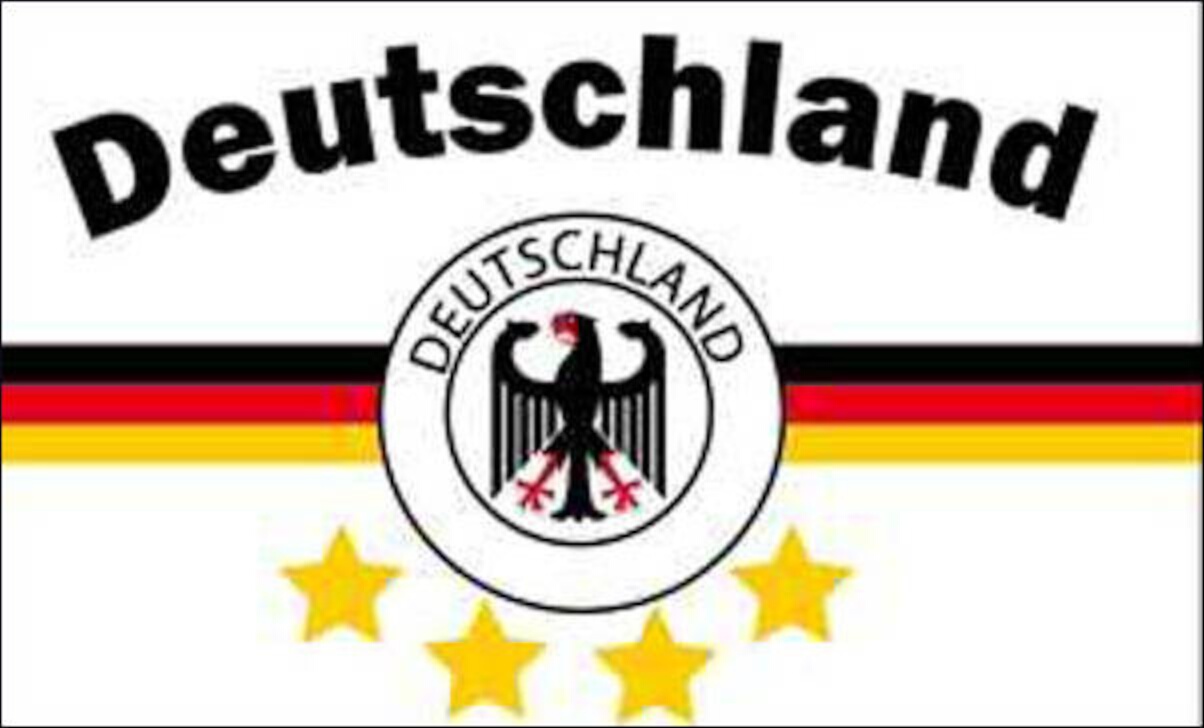 Flagge Deutschland weiß mit vier Sternen
