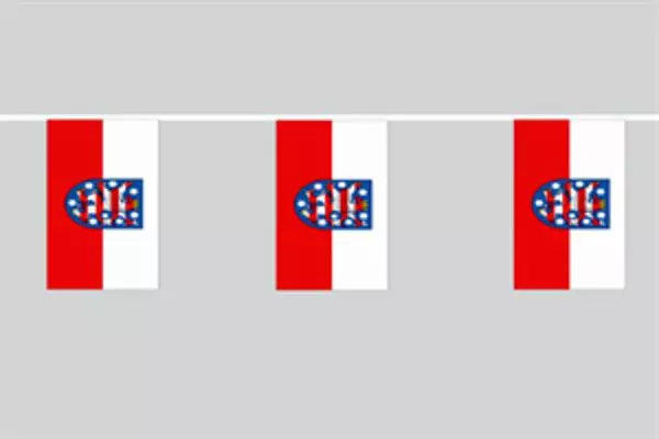 Flaggenkette Thüringen mit Wappen