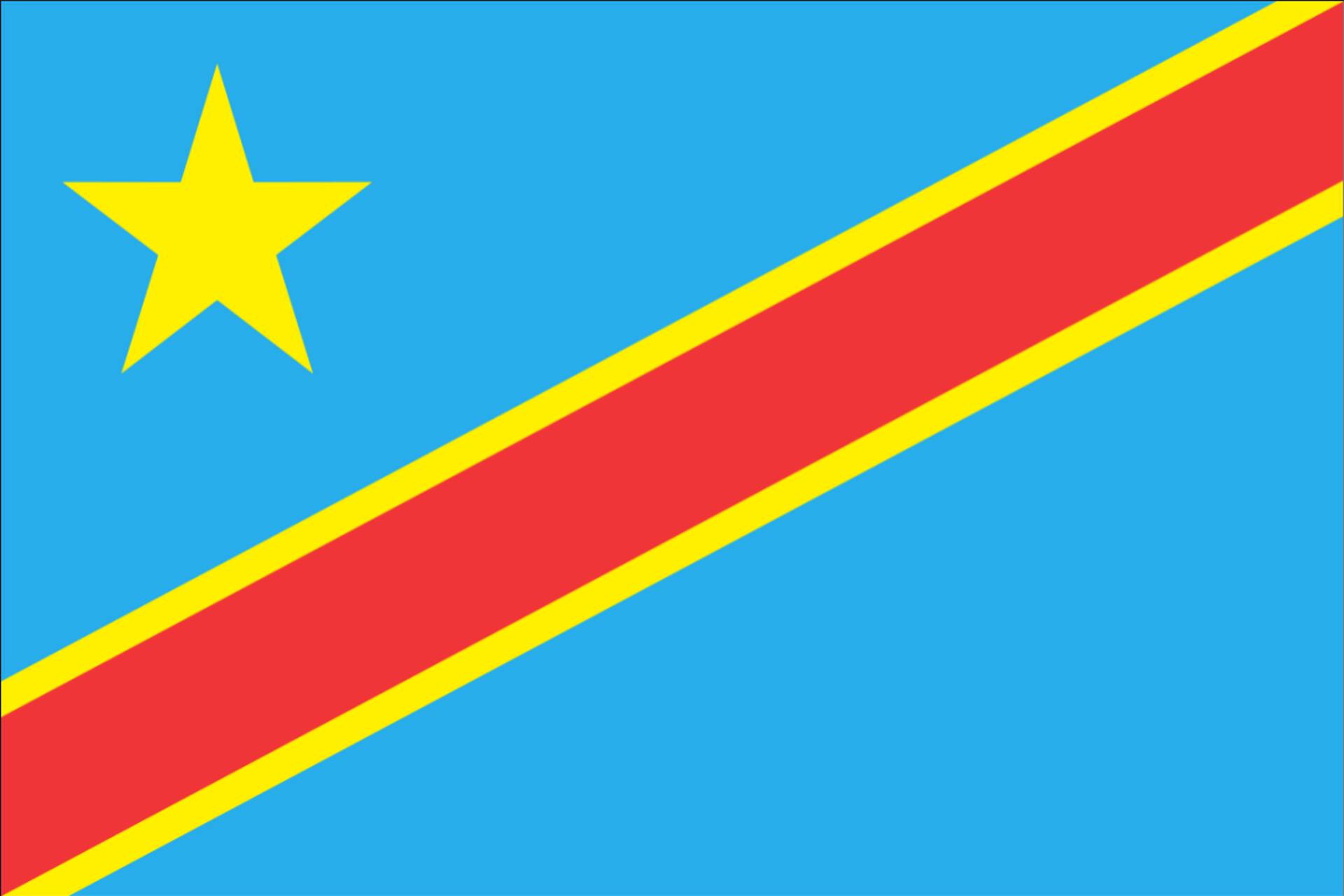 Flagge Kongo, Demokratische Republik (Kinshasa) 80 g/m²