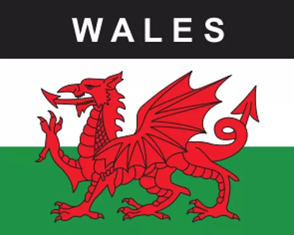 Flaggenaufkleber Wales