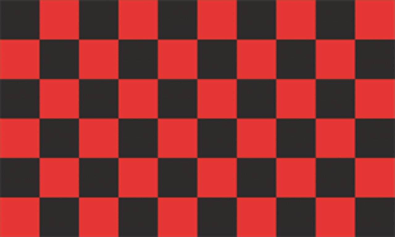 Flagge Karo Schwarz Rot 80 g/m²