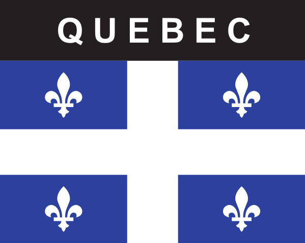 Flaggenaufkleber Quebec