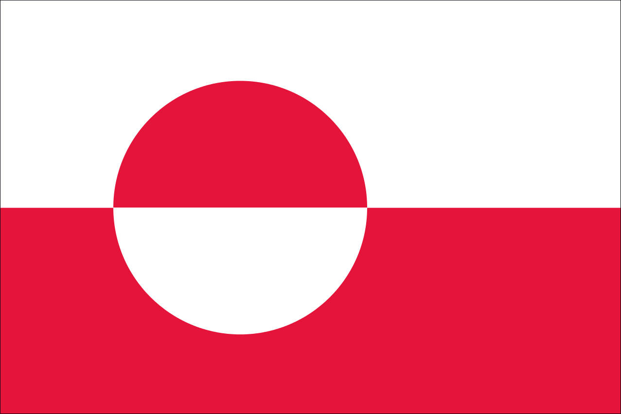 Flagge Grönland 110 g/m² Querformat