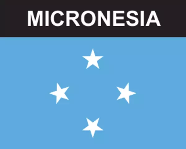 Flaggenaufkleber Mikronesien