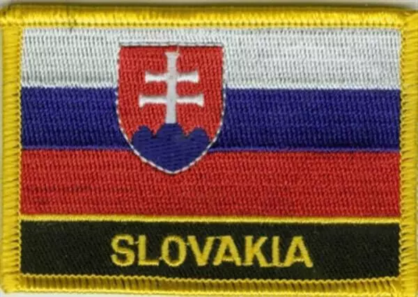 Flaggenaufnäher Slowakei mit Schrift