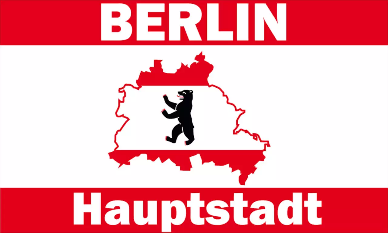 Berlin Landkarte Fahne