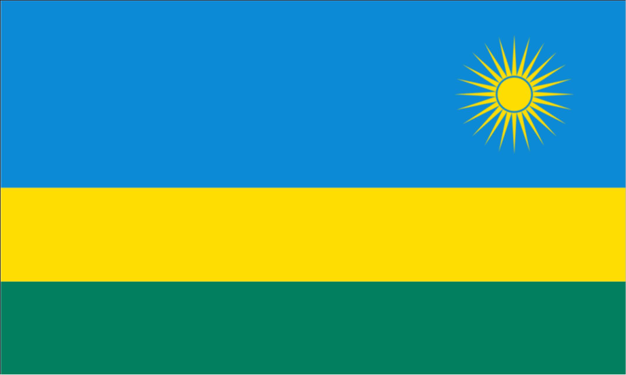 Flagge Ruanda 110 g/m² Querformat