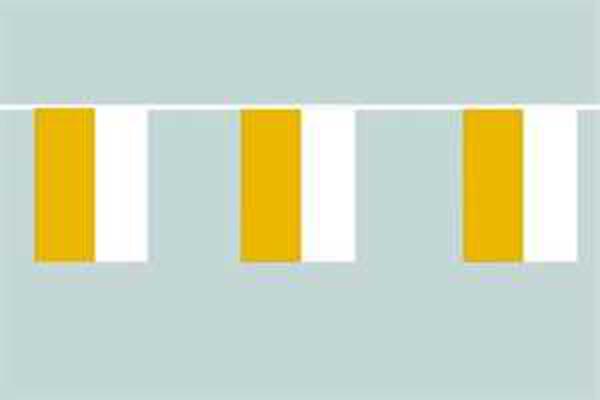 Flaggenkette Streifen Gelb Weiß