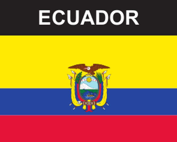 Flaggenaufkleber Ecuador