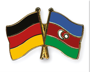Freundschaftspin Deutschland Aserbaidschan