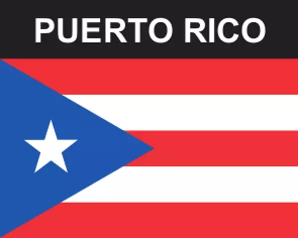 Flaggenaufkleber Puerto Rico