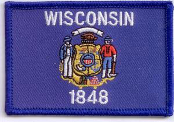 Flaggenaufnäher Wisconsin