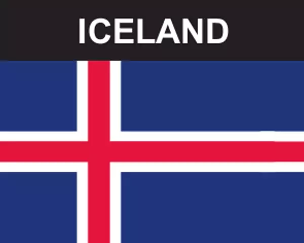 Flaggenaufkleber Island