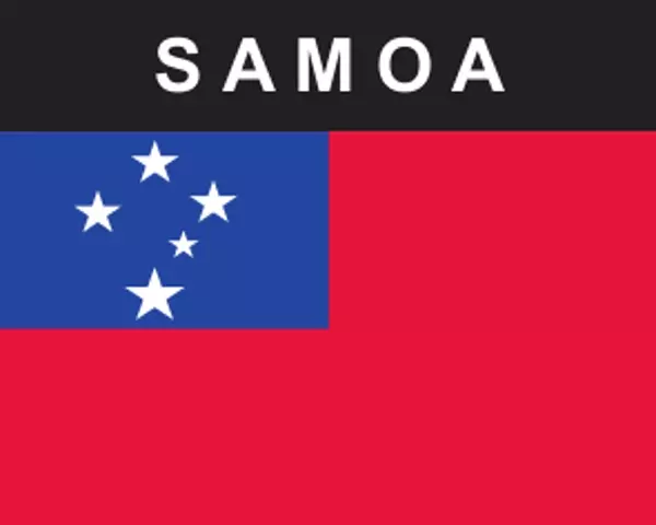 Flaggenaufkleber Samoa