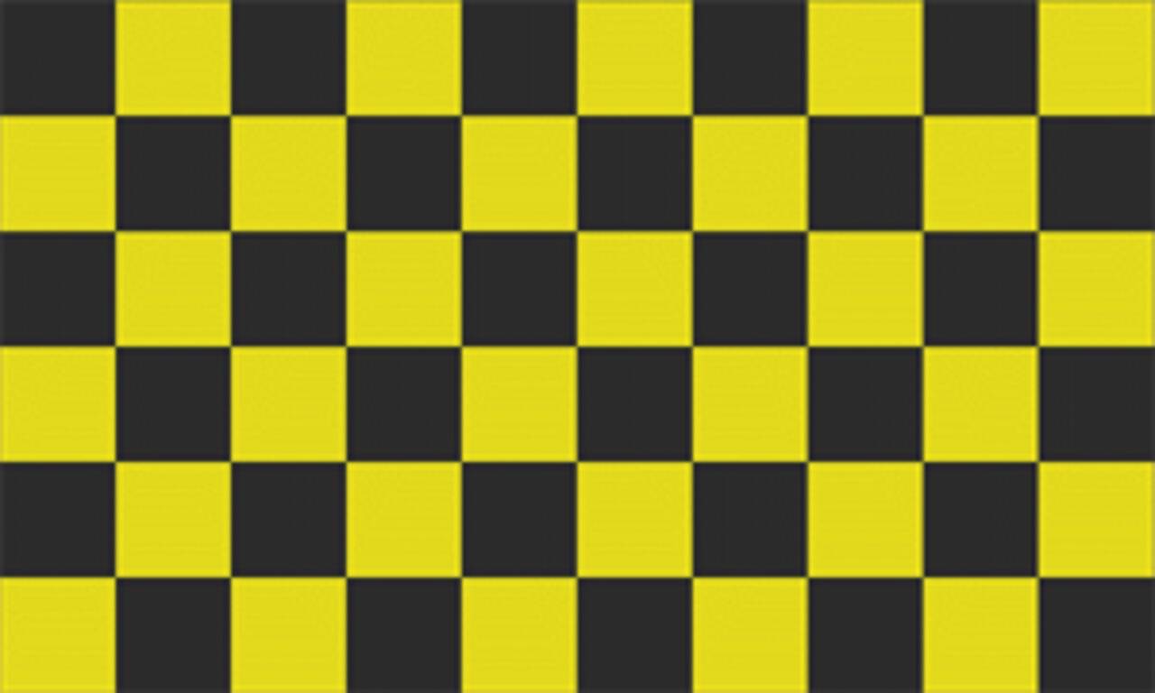Flagge Karo Schwarz Gelb