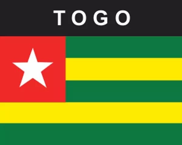 Flaggenaufkleber Togo