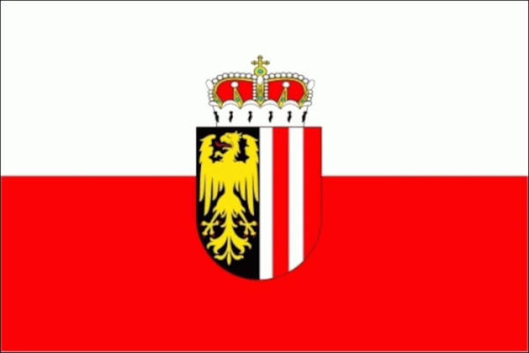 Flagge Oberösterreich mit Wappen