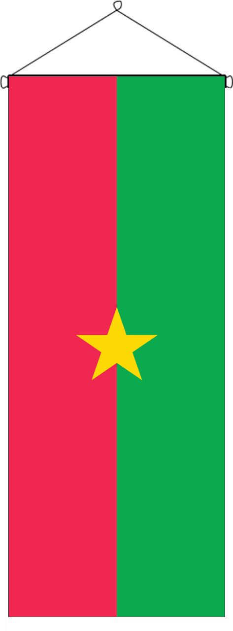 Flaggenbanner Burkina Faso 160 g/m² Hochformat