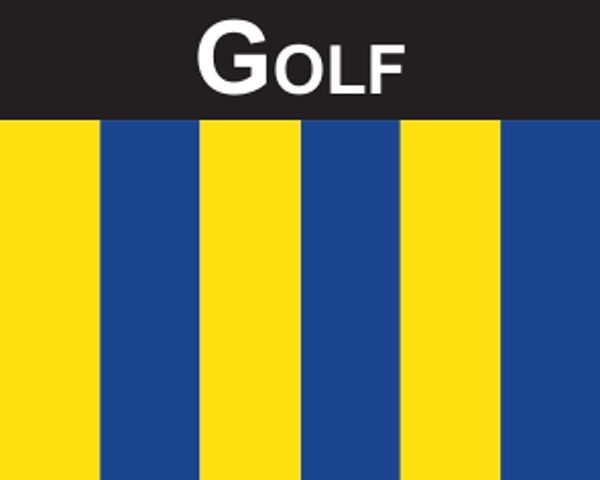 Flaggenaufkleber Golf