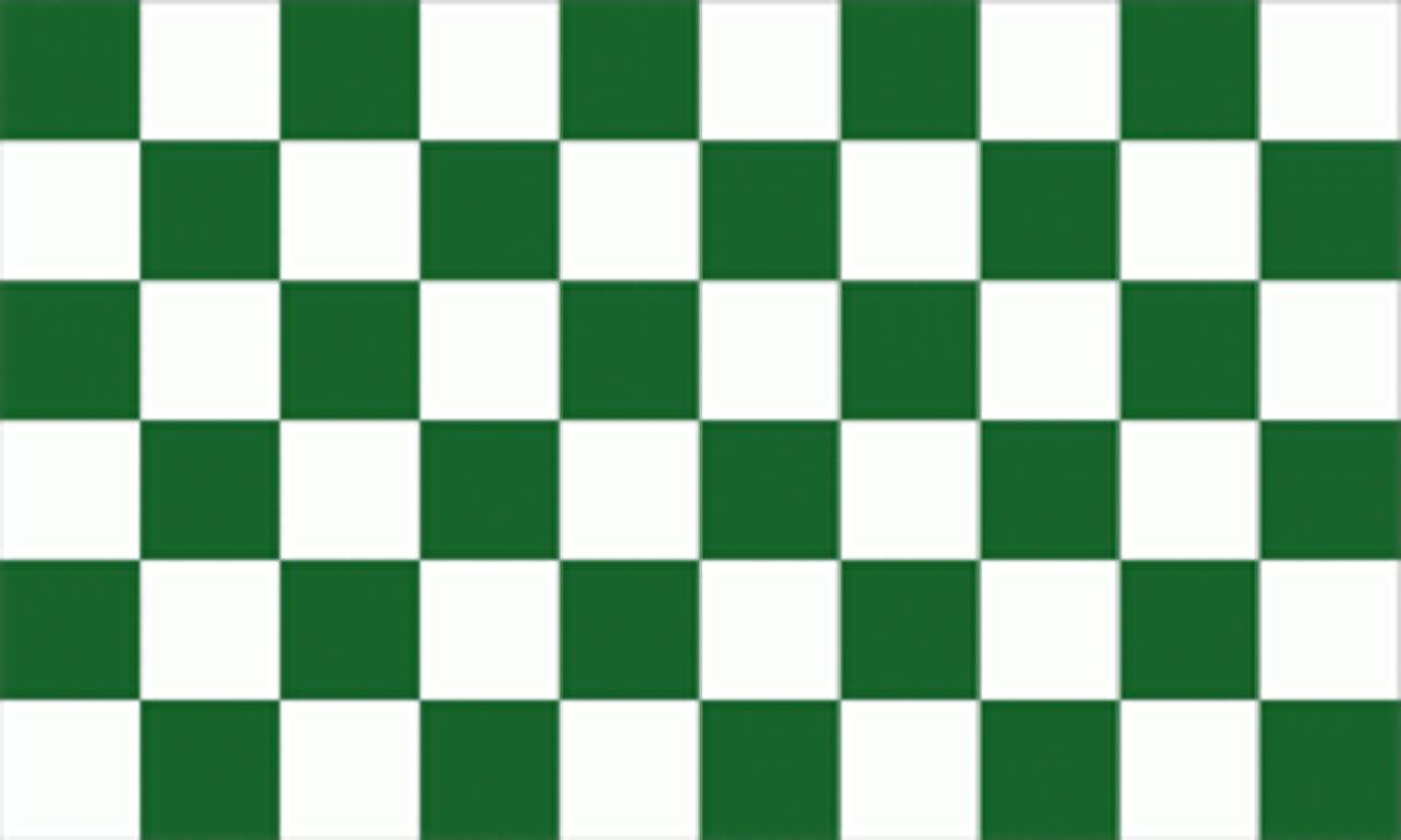 Flagge Karo Grün Weiß 80 g/m²