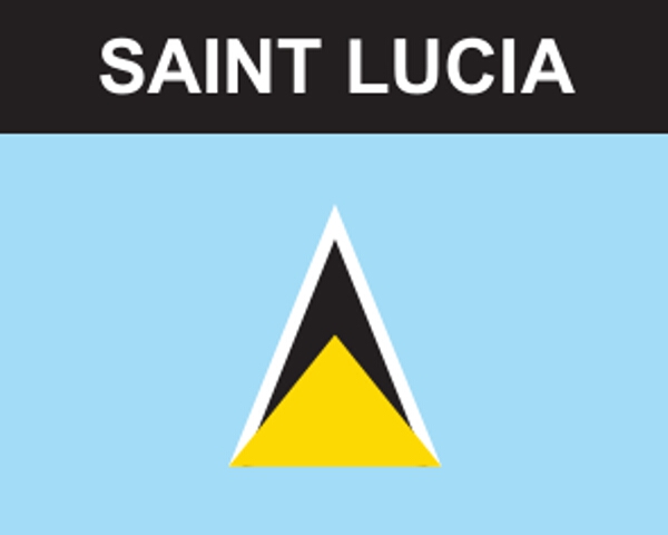Flaggenaufkleber St. Lucia