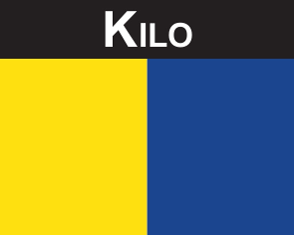 Flaggenaufkleber Kilo