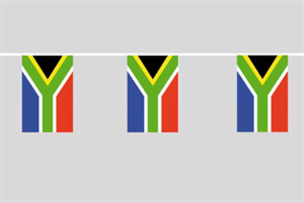 Flaggenkette Südafrika 6 m 8 Flaggen