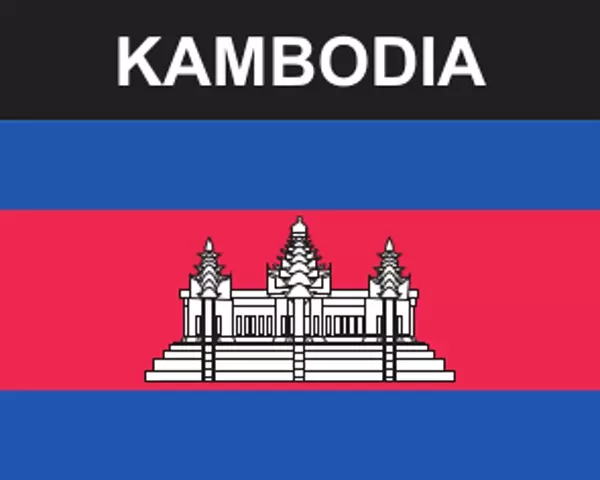 Flaggenaufkleber Kambodscha