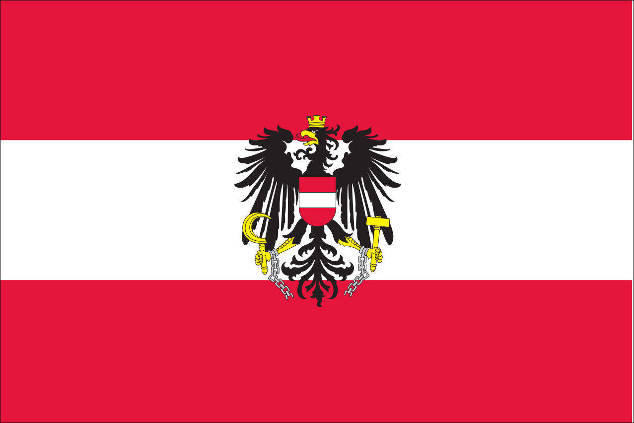 Österreich mit Wappen Sidekick Patch Aufnäher Aufbügler Flagge Fahne 