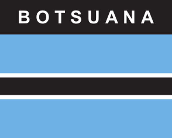 Flaggenaufkleber Botswana