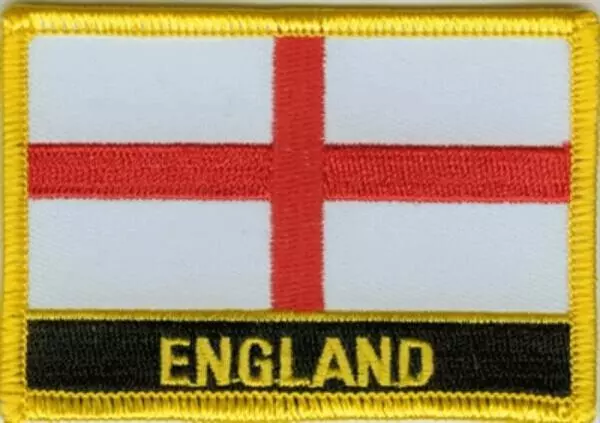 Flaggenaufnäher England mit Schrift