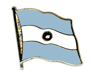 Flaggenpin Argentinien mit Wappen